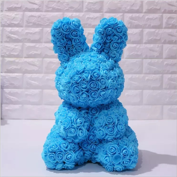 Wholesale Price 40cm height Foam Rose Bunny Girl Friend Rose Rabbit