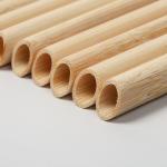 Natural Bamboo Raw Material Organic Fiber Straw With Cleaner 19cm