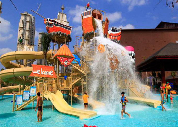 Mix Color Interactive Water Park Playground For Hotel Swimming Pool