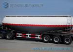 Mild steel Q345 / Aluminum 50M3 3 Axle Cement Power Dry Bulk Tank Trailer