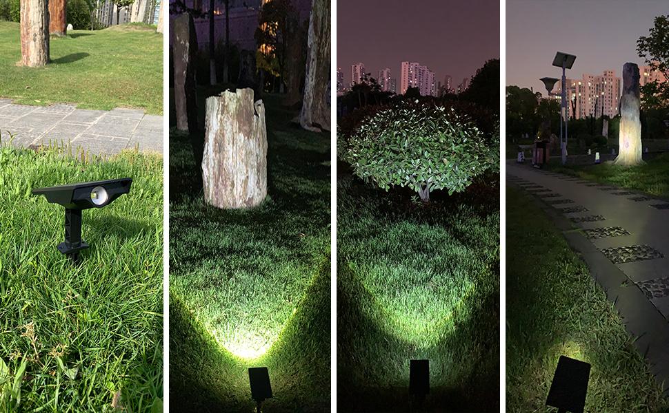 Outdoor solar spotlights