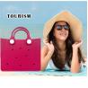 Buy cheap Waterproof Woman EVA Tote Large Shopping Basket Bags Beach Bag Purse Eco Jelly Candy Lady Handbags from wholesalers