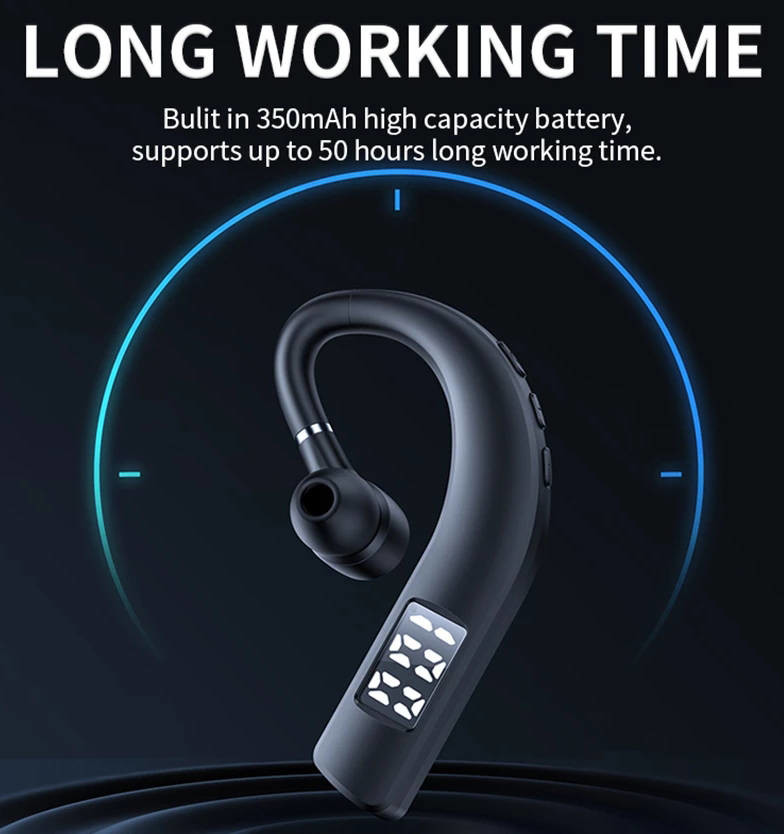 Bluetooth Earbuds With Mic CVC 6.0 Single Ear 0.5 Oz Light Weight For One Ear