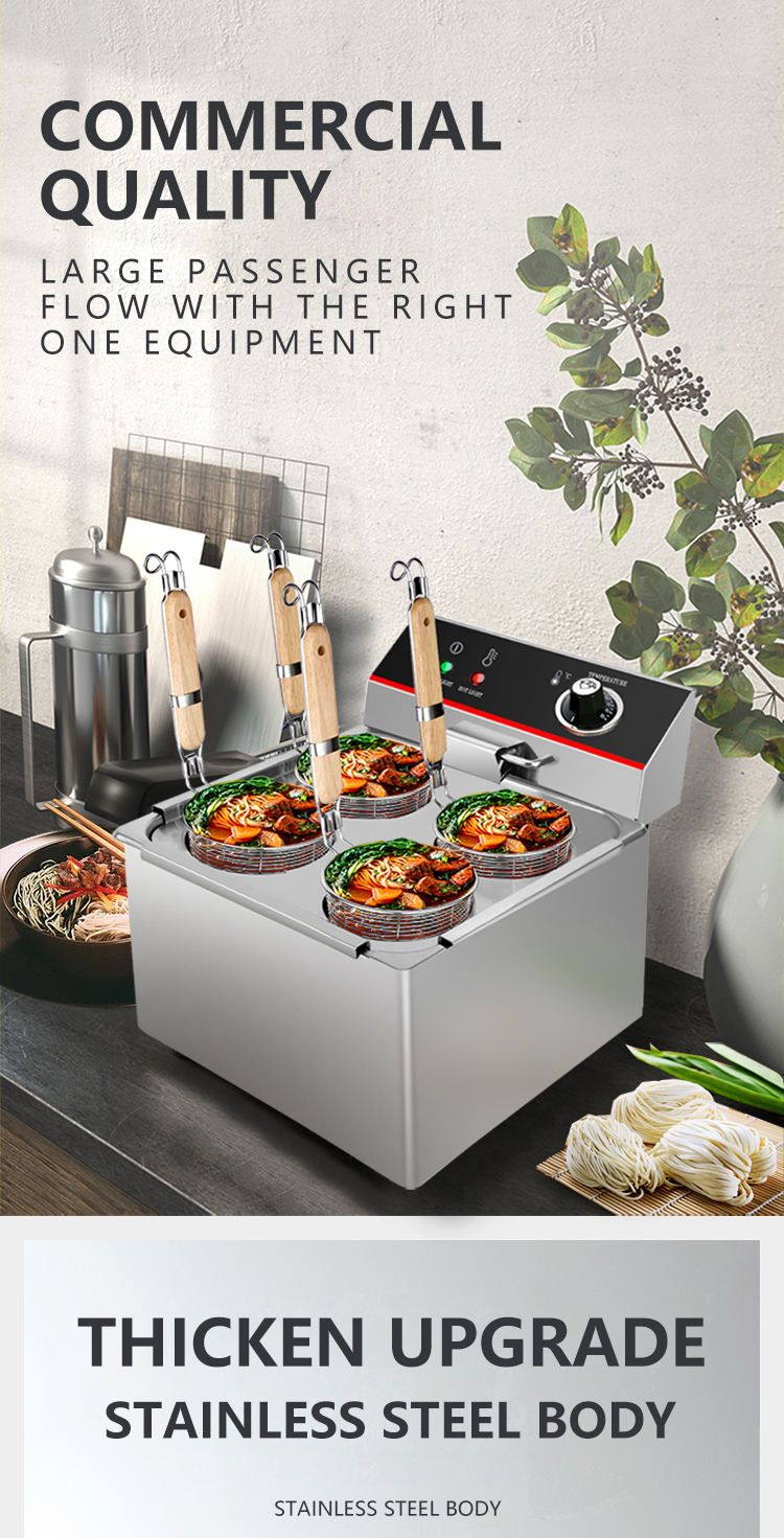 Accurate Temperature Control Probe Electric Commercial Pasta Cooker for Kitchen 3.5kW