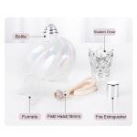 White Glass Cosmetic Packaging Spherical Shell Pattern Catalytic Aromatherapy