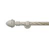Buy cheap White Gold Painting Custom Curtain Rod With Aluminum Finial For Indoor Decoration from wholesalers