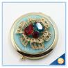 Buy cheap Shinny Gifts Luxury Crystal Cosmetic mirror Round Shape Metal Pocket Mirror from wholesalers