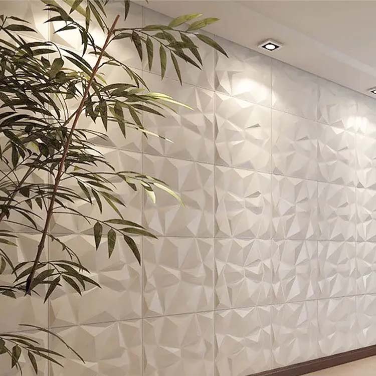 Luxury Living Room TV Background 500mm*50mm PVC 3D Wall Panel with Modern Design
