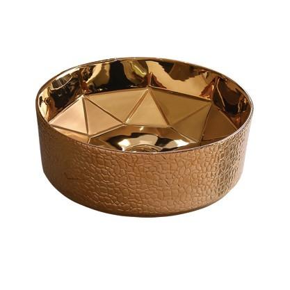 Buy cheap Luxury Glazed Round Ceramic Basin Impact Resistant For Bathroom from wholesalers