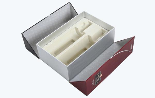 Buy cheap custom flocking blister gift box middle opened flocking blister wine box from wholesalers