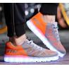 Buy cheap Grey + Orange Light Up Tennis Shoes , Safe Led Light Up Shoes For Adults from wholesalers