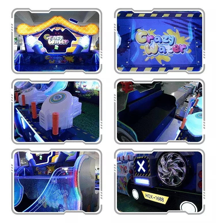 Crazy Water Shooter Game Redemption Arcade Machines W2500*D1220*H2100