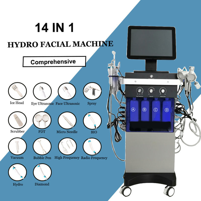 14 In 1 Microdermabrasion Machine Aqua Peeling Hydro Oxygen Facial Diamond Dermabrasion Machine