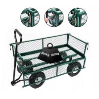 Buy cheap Industrial Garden Wagon Cart 300kg Capacity And Metal Wire Spoke Garden Trolly product