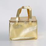 Custom Printing Golden Soft Sided Insulated Cooler Bag For Outer Door Picnic
