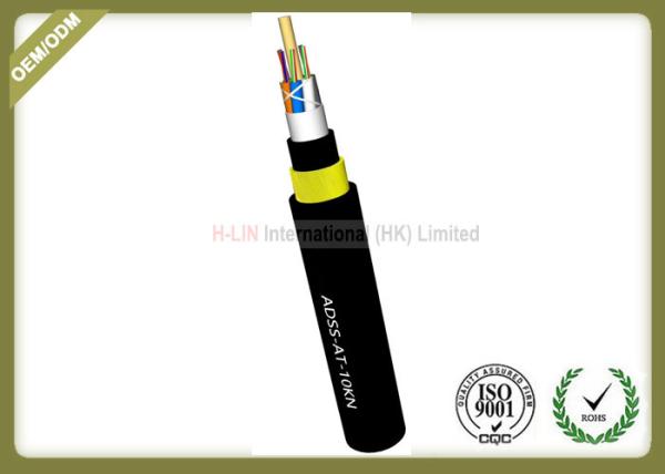 Large Spacing Fiber Optic Cable Self Sustaining Trace Resistant ADSS4 12 48 144