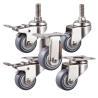 Buy cheap 1.5inch Rustproof 66lbs Loading TPR Fixed Caster Wheels from wholesalers