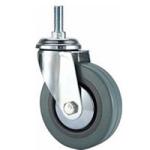 light duty 4" rigid grey rubber caster, 2.5 inch, 3 inch grey rubber castor, 4"