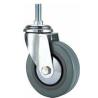 Buy cheap light duty 4" grey rubber caster total brake, 2.5 inch, 3 inch grey rubber castor, 4" PVC caster, rubber fixed caster from wholesalers