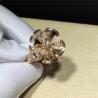 Buy cheap Flower Shaped Ring Luxury Jewelry 18K Gold Diamonds For Wedding / Engagement from wholesalers