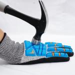 Blue TPR Anti-collision Abrasion-resistant Safety Gloves Touch-screen Anti