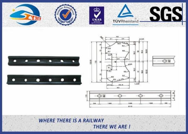 Quality Standard UIC54 Rail Metal Fish Plate For Railway Fastener / Joggled Fish Plate for sale