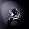 Buy cheap Handmade Eternity Crystal Ring AAA Cz Zircon Ring Engagement Wedding Band Rings for Women Finger Party Jewelry from wholesalers
