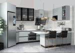 U Shape American style Island Kitchen Cabinet With Drawer Organizer