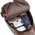 USB Charging Chest Bag With Headset Hole Men'S Single Strap Anti Theft