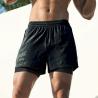 Buy cheap Men'S 2 In1 Gym Shorts Workout Sports Nonwoven With Zip Pockets from wholesalers