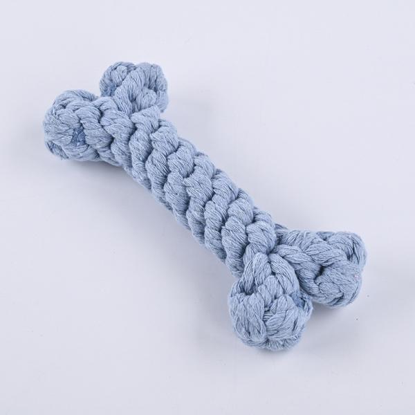 Cotton Rope Bone Dog Toy For Tooth Cleaning Anti Biting Dog Bones For Aggressive