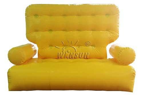 Buy cheap Yellow Color Inflatable Couch Sofa Environmental Friendly For Outdoor Activities from wholesalers