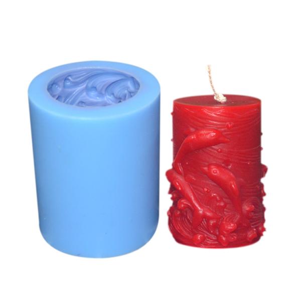 Buy cheap Dolphin Shape Silicone Candle Mold Sustainable 3D Candle Molds from wholesalers