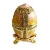 Buy cheap Hollow Faberge Egg Jewelry Easter Egg Trinket Box Crafts Russian Easter Metal Rhinestones Faberge Egg Jewelry Box from wholesalers