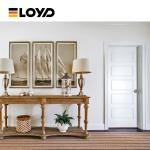 Custom Waterproof Glass French Doors Wood Finish Aluminium For House