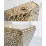 Siphon Flushing Bathroom Toilet Bowl , Diamond shape One Piece Western Toilet