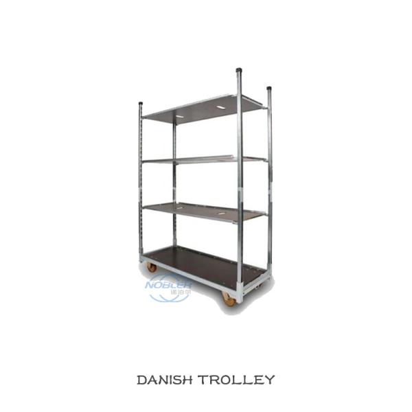 Standard Container Plywood Flower Logistics Flow Trolley Conventional PP Wheel