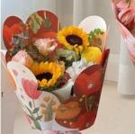Flower wrapping paper, summer flower language kraft paper