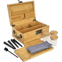 Buy cheap Wooden Smoking Stash Box Smell Proof Bamboo Stash Box Rolling Tray Smoking product