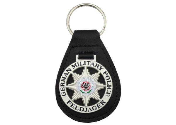 Buy cheap 3D German Military Police Leather Key Chain, Zinc Alloy Personalized Leather Keychains with Soft Enamel Emblem from wholesalers