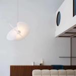 Luceplan Levante Pendant Light Nordic Silk Chandelier Illa Apartment Duplex