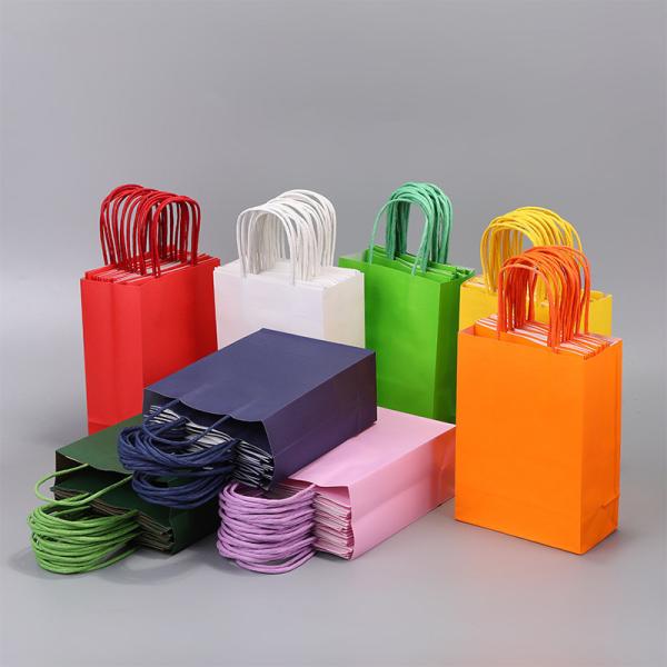 Buy cheap Handmade Paper Type Kraft Paper Custom Printed Craft Gift Shopping Bag With Logo from wholesalers