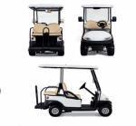 Small Electric Four Passenger Golf Cart With 48V DC Motor UL Approved White