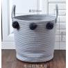 Buy cheap 3pcs Set Pompom Decoration Baby Gift Hamper Cotton Rope Round Woven Laundry Storage Basket Without Handle Storage from wholesalers