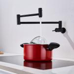 304 SUS Single Lever Taps Wall-Mount Retractable Pot Filler Kitchen Sink Faucet