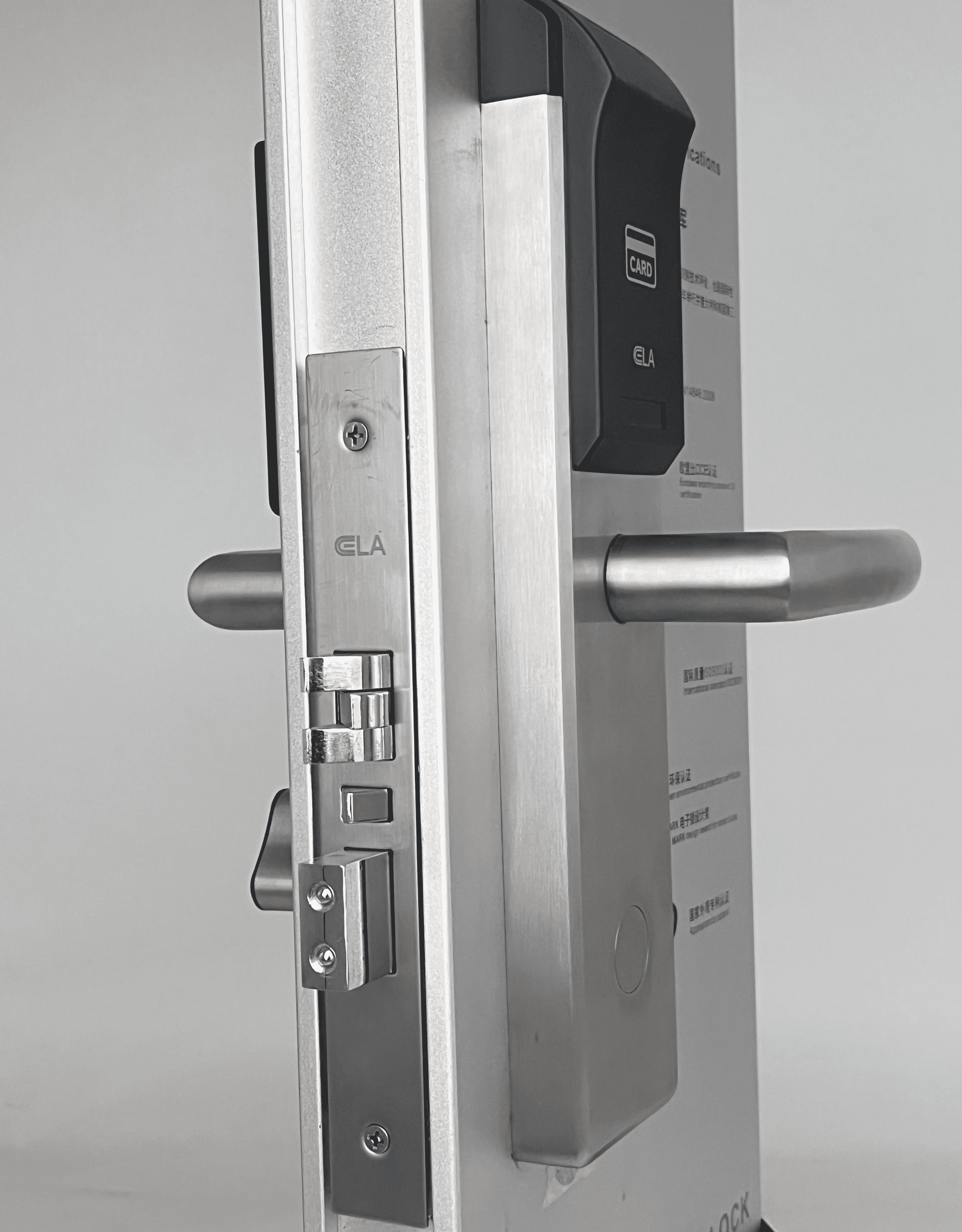 Silver RFID Smart Door Lock / 304 Stainless Steel Hotel Card Reader Door Locks