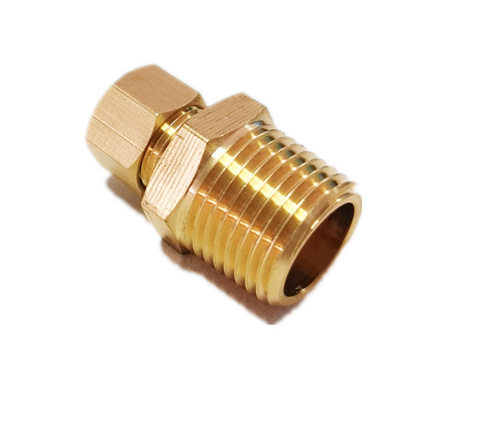 3/8" Comp X 1/2" NPT Compression Union Fitting Brass