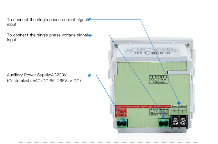 2019 Newest High Quality Size 96*96mm Digital Single Phase Power Factor Meter in Cos Power Meters RH-H31