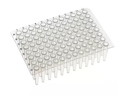 Quality Medical Grade Polypropylene 96 Well 0.2 Ml Half Skirt PCR Plate With Black Number for sale