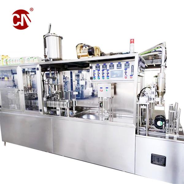 Pneumatic Lifting Aseptic Gable Box Filling Machine for Milk Carton Packing